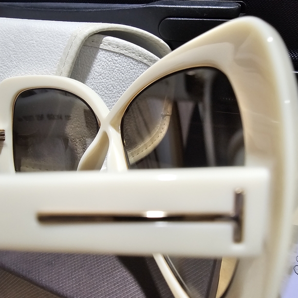 Tom Ford Accessories - Tom Ford Ivory Sunglasses with Gold Accent